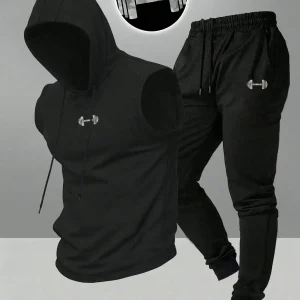 Men's Hooded Performance Tracksuit Set - Athletic Joggers & Training Hoodie